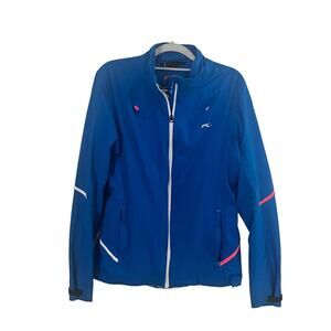 Kjus Sphere Softshell Windbreaker Jacket •Women 40/Large• Full Zip Golf Blue
